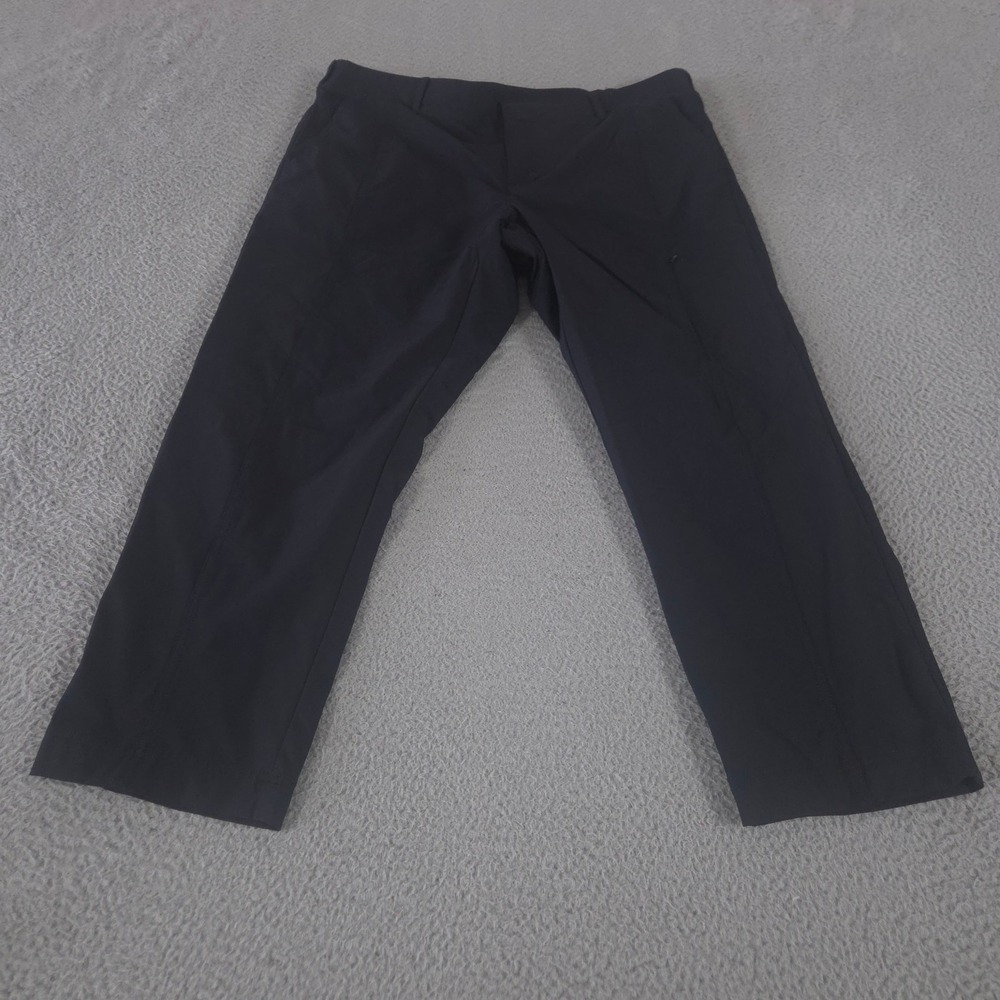 Kirkland Signature Pants Womens 14 Black Ladies Travel Pant Straight Leg Nylon